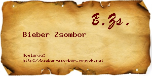 Bieber Zsombor névjegykártya